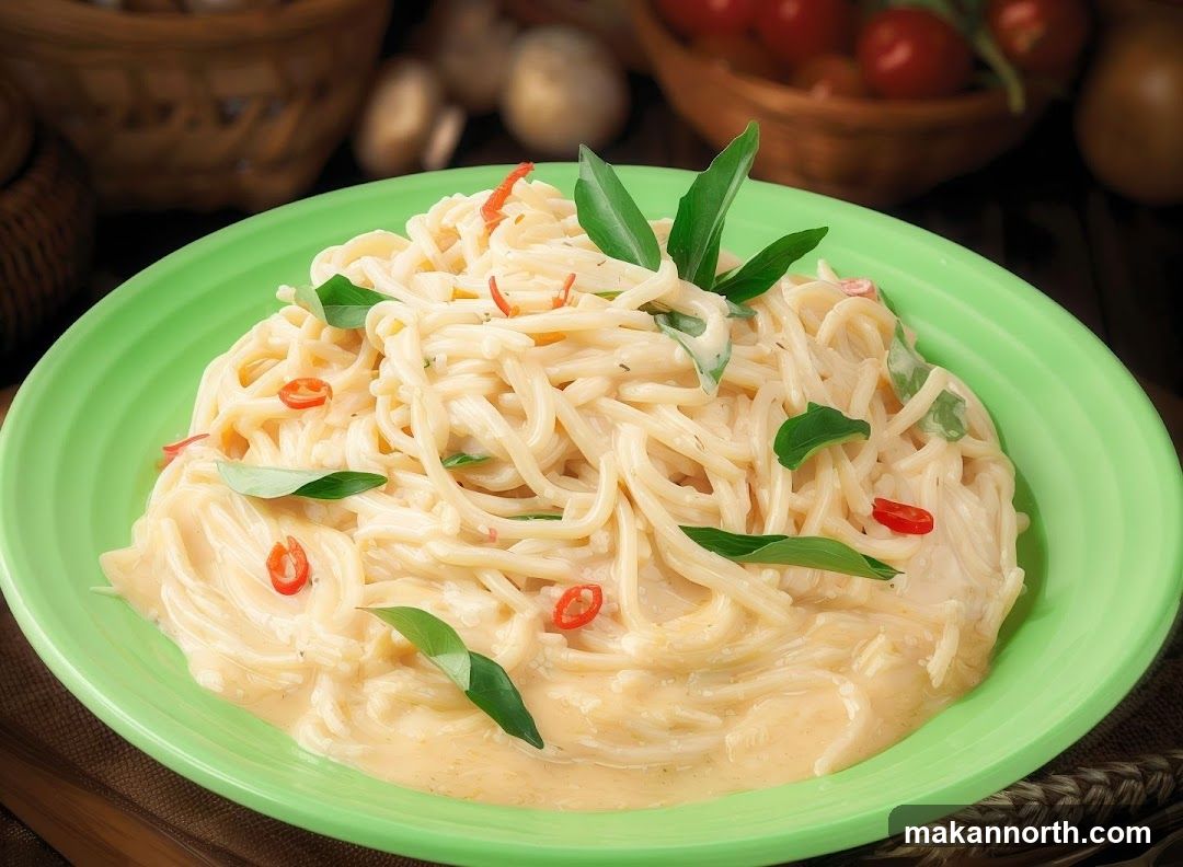 Creamy Spaghetti with Chili and Herbs