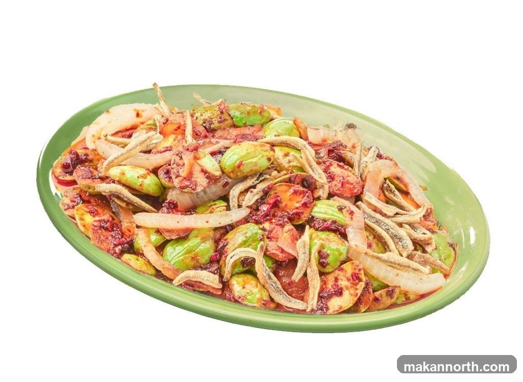 Stir-fried Petai with Anchovies