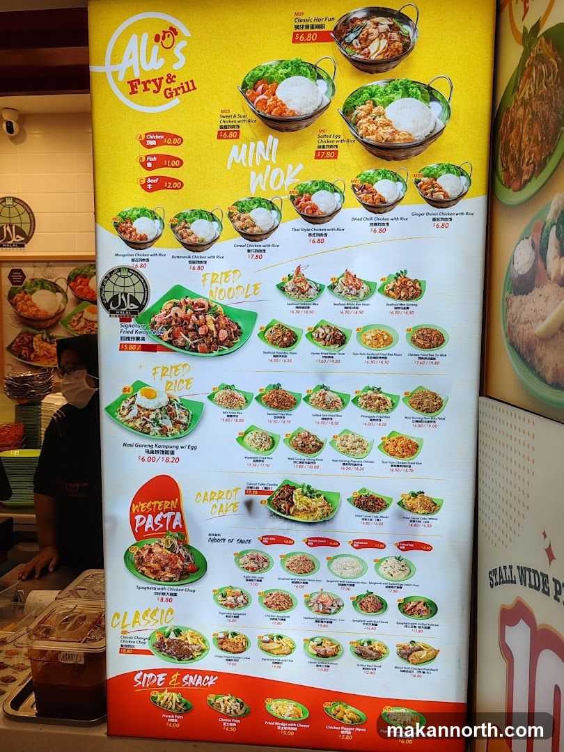 Ali's Fry & Grill Menu