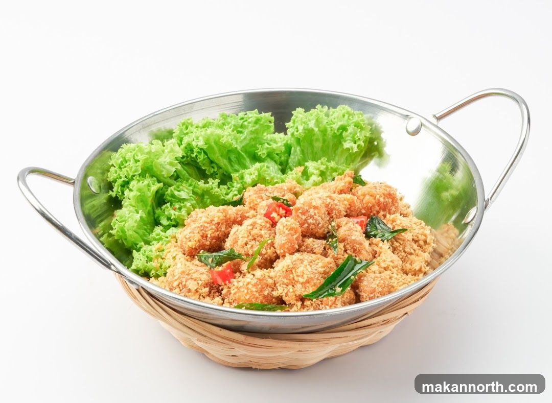 Crispy Fried Chicken Bites with Lettuce