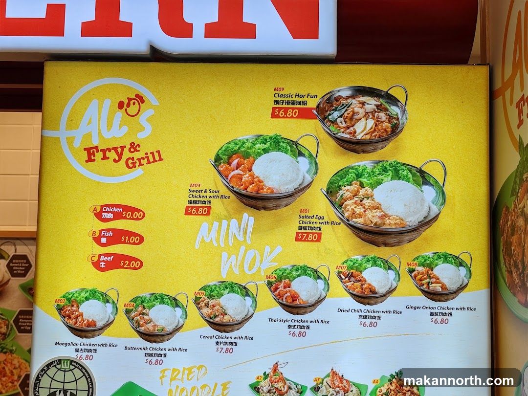 Ali's Fry & Grill Menu