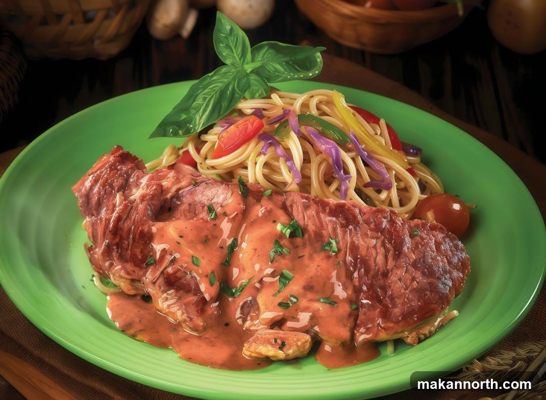 Steak and Spaghetti