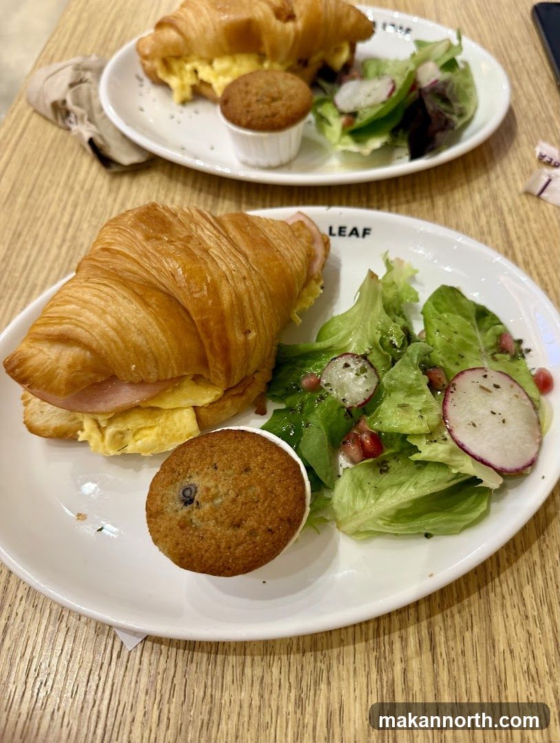 Croissant Sandwiches and Salad