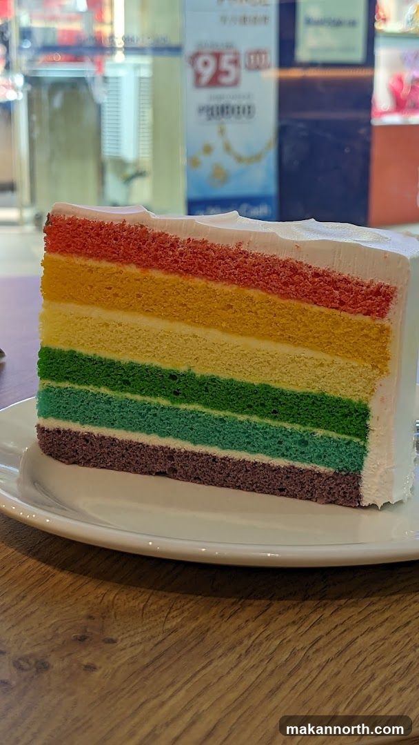 Rainbow Cake Slice