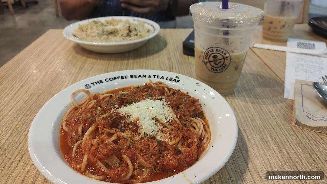 Pasta and Iced Coffee