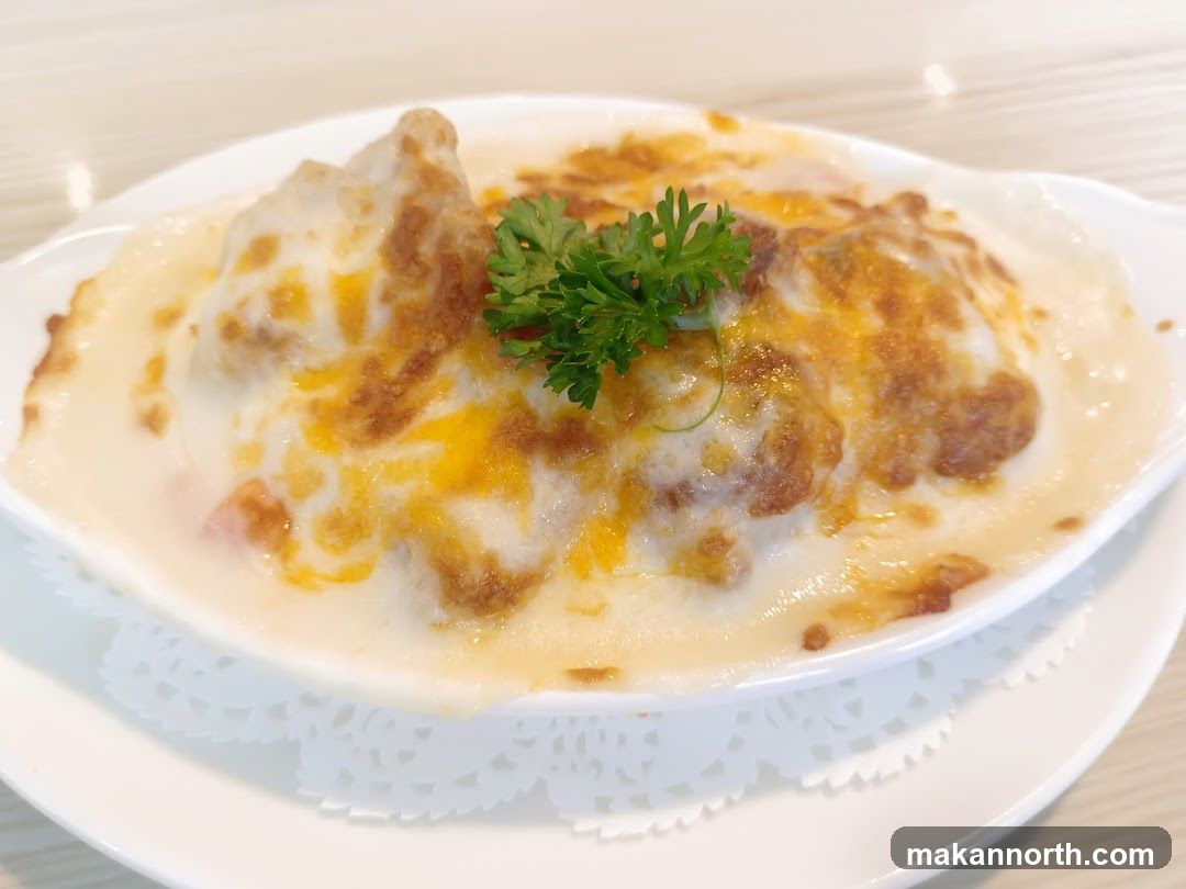 Baked Dish with Cheese and Parsley