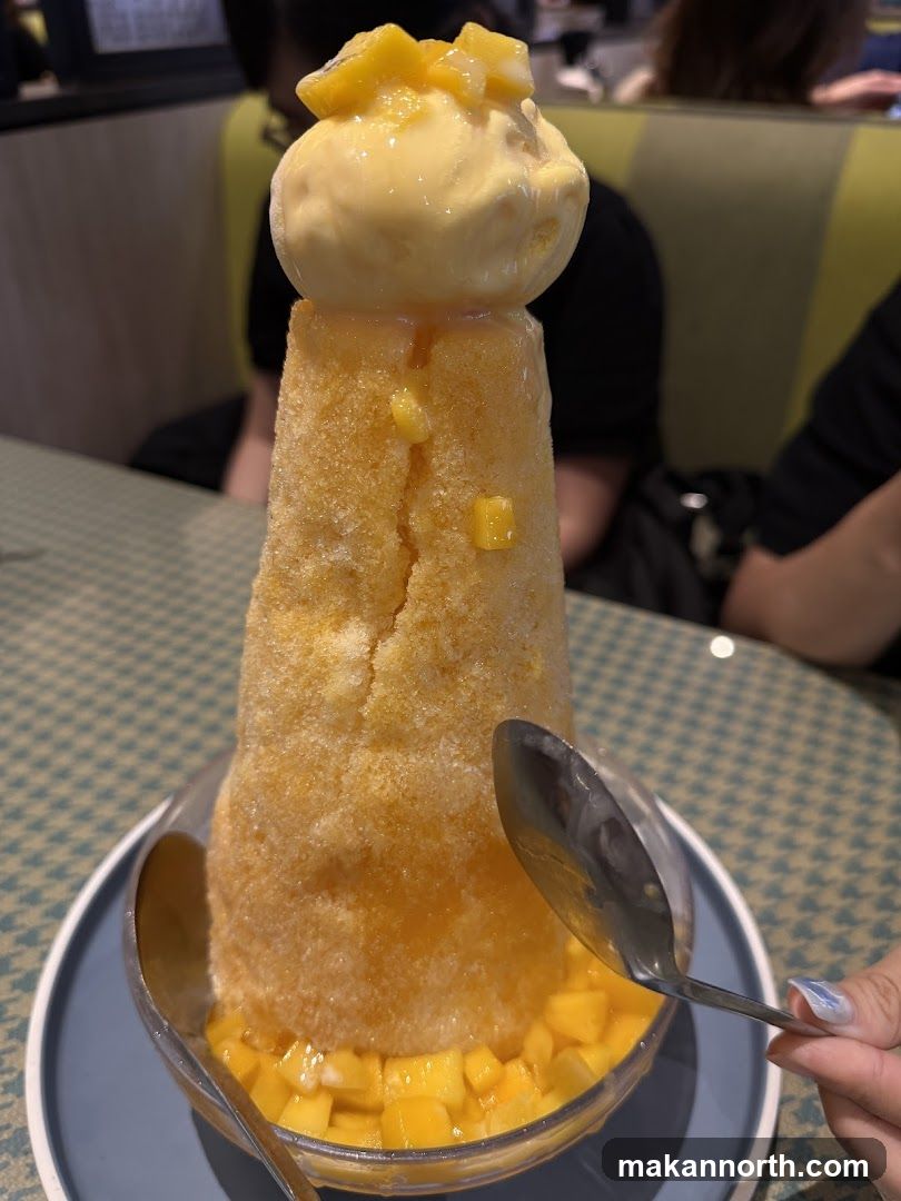 Mango Shaved Ice with Ice Cream