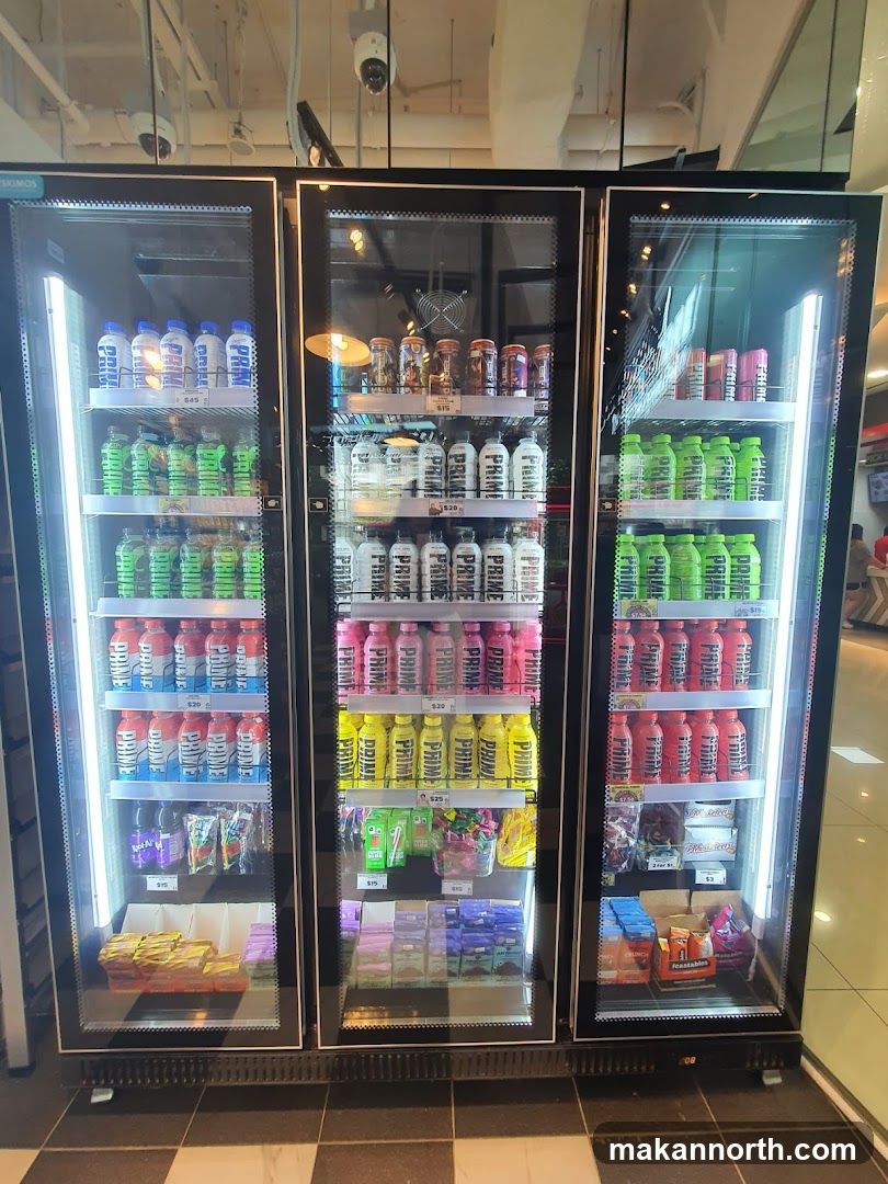 Refrigerated Display of Drinks and Snacks