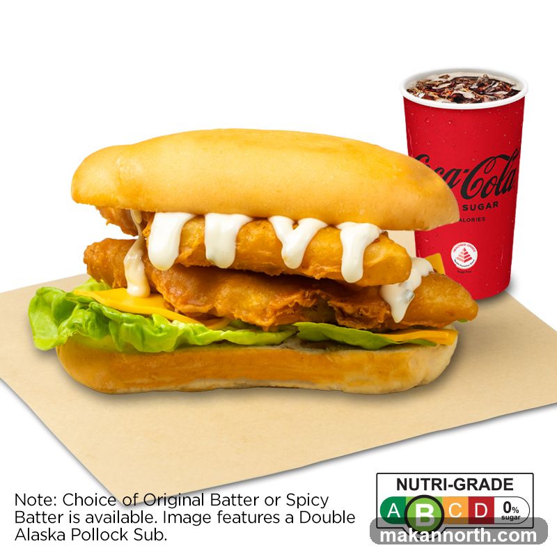 Double Alaska Pollock Sub with Drink