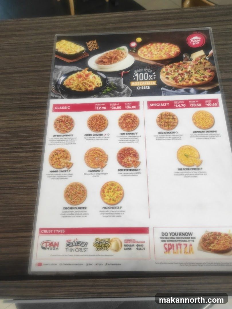 Pizza Menu