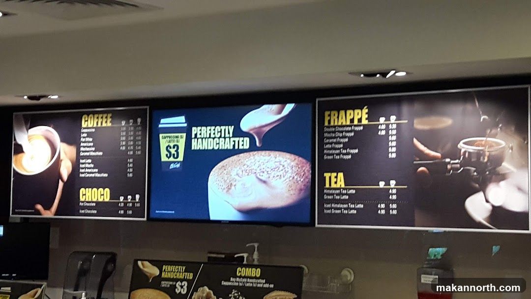 McDonald's McCafe Menu