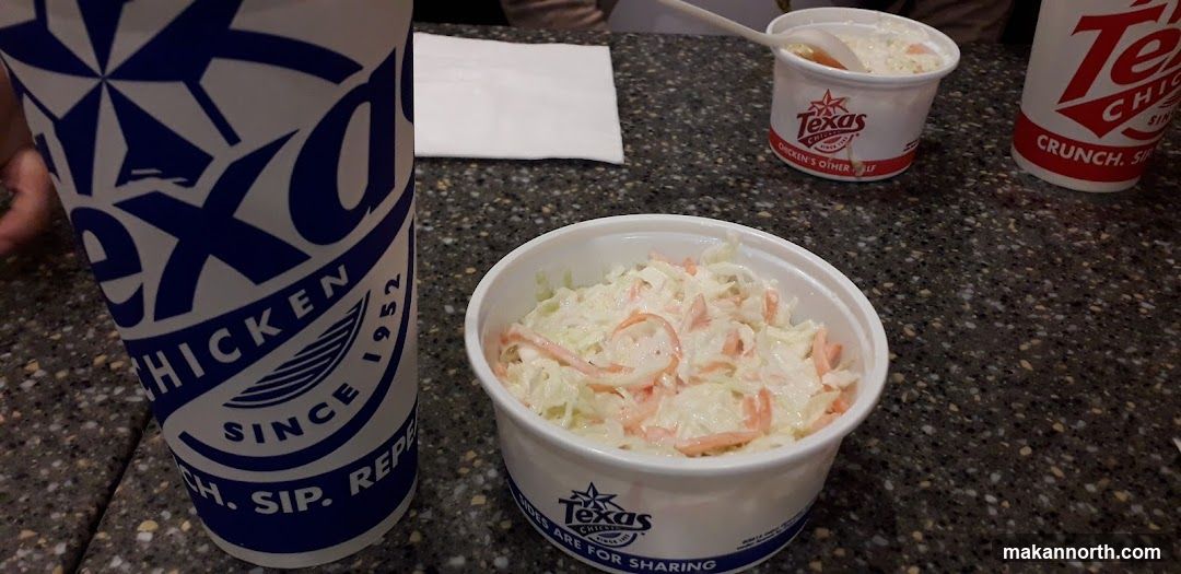 Texas Chicken Coleslaw and Drink