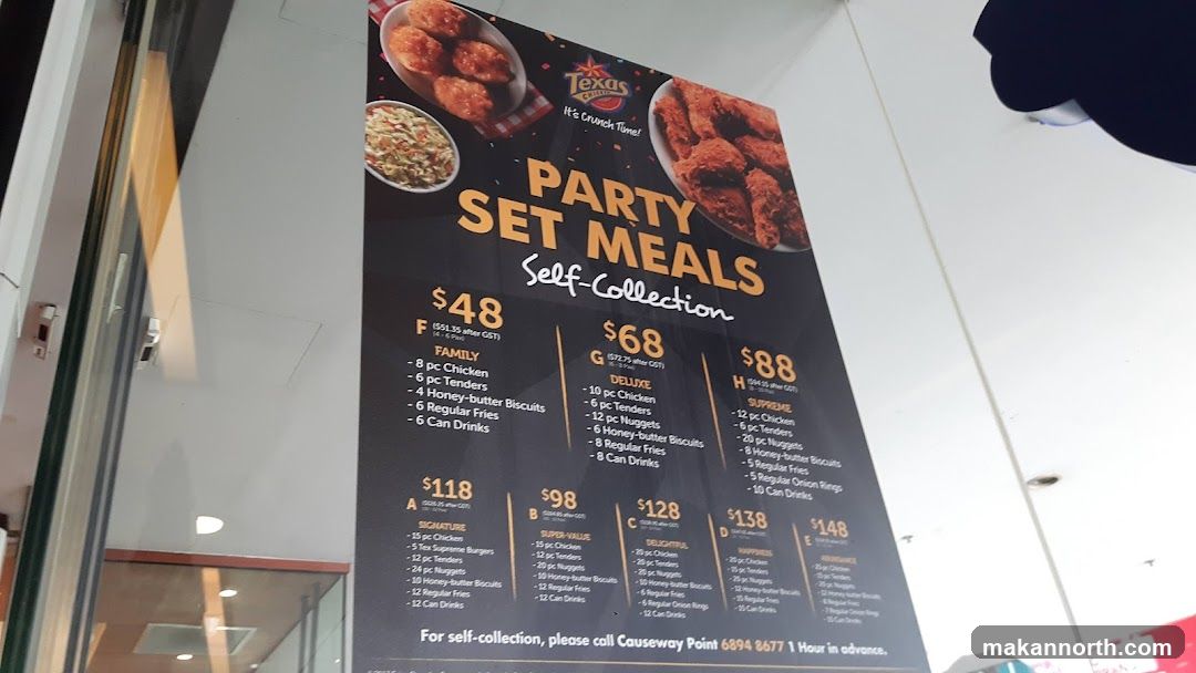 Texas Chicken Party Set Meals