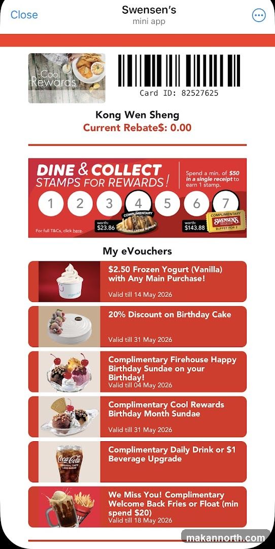 Swensen's Mini App eVouchers