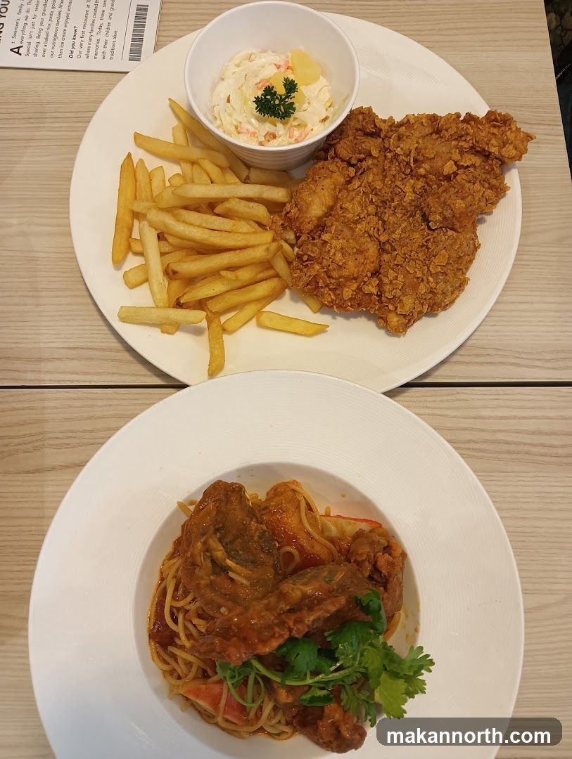 Fried Chicken and Pasta