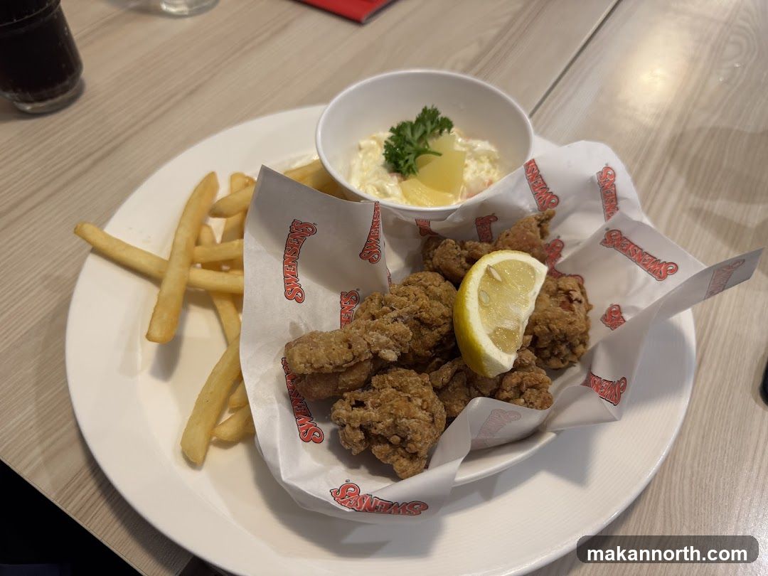 Fried Chicken Bites with Fries and Coleslaw