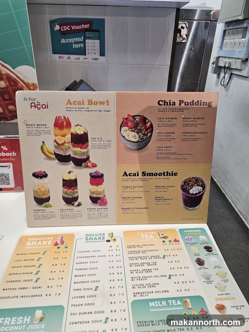 A For Açai Menu