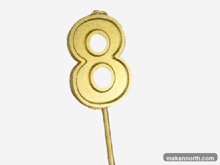 Number 8 Candle