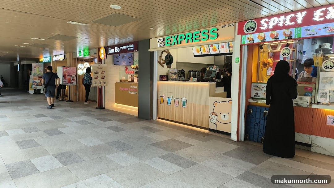 Food stalls in a walkway