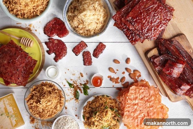 Assortment of Meat Snacks and Ingredients