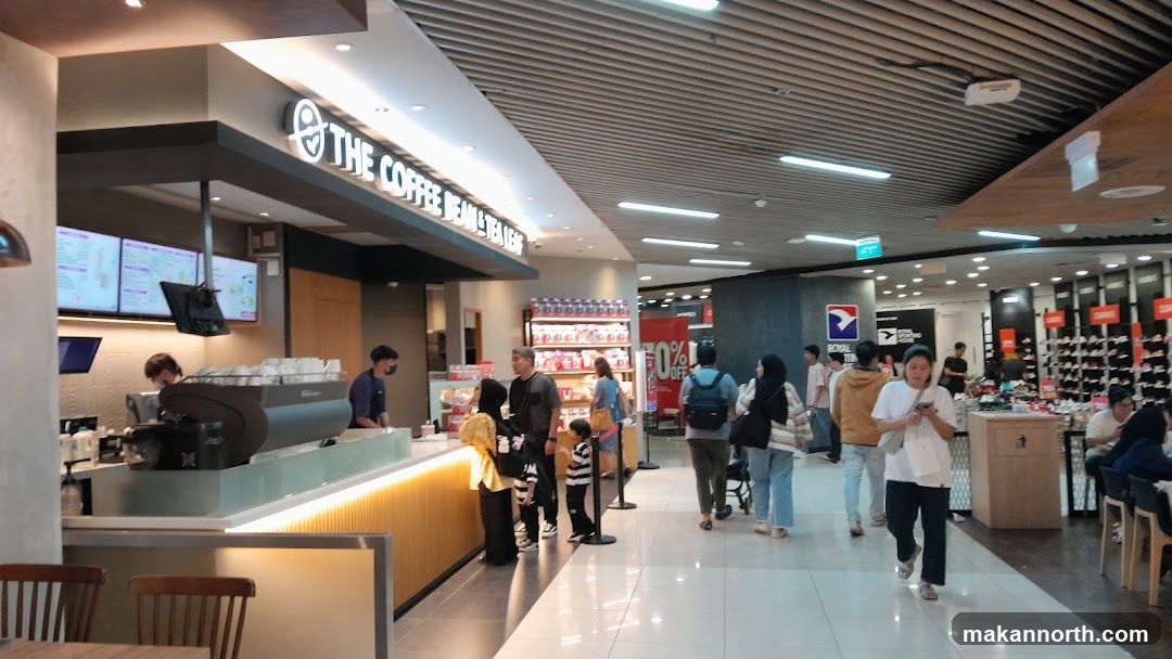 Coffee shop interior with customers
