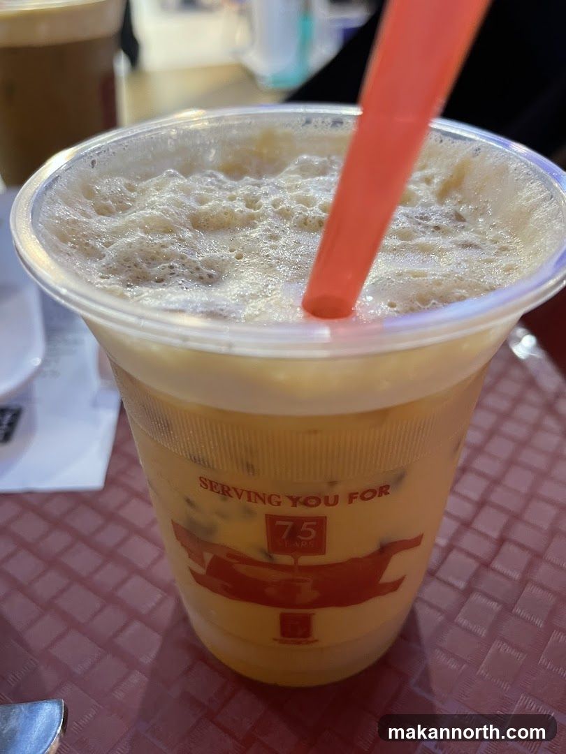 Iced Beverage with Straw