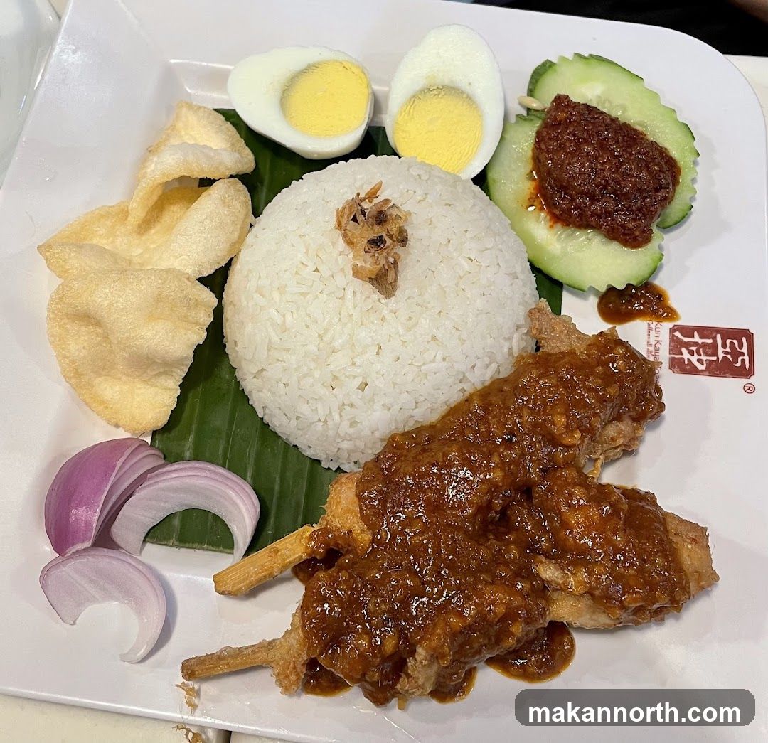Nasi Lemak with Fried Chicken