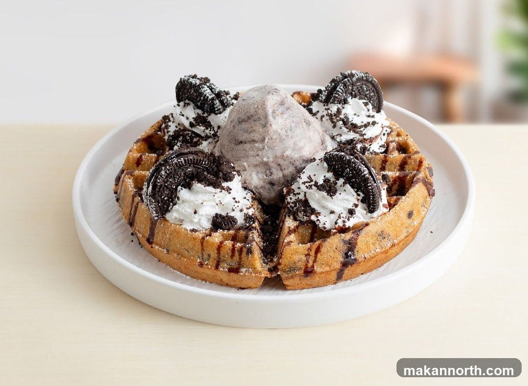 Oreo Waffle Sundae