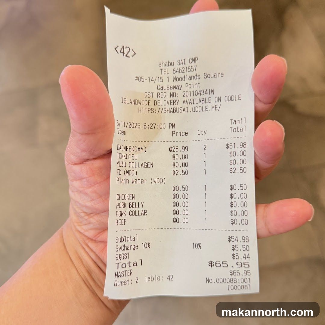 shabu SAI CWP Receipt