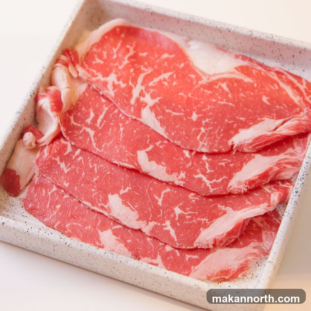 Thinly Sliced Raw Beef