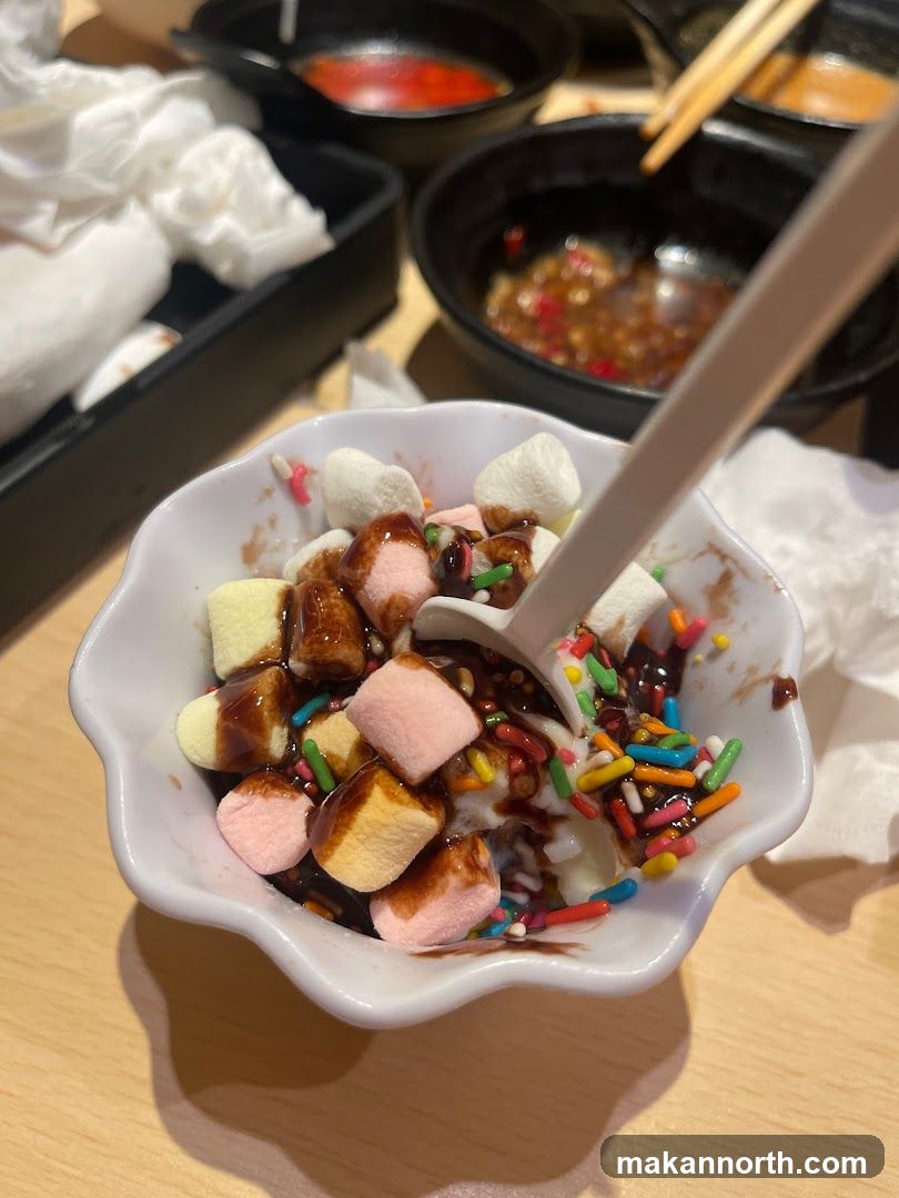 Dessert with Marshmallows and Sprinkles