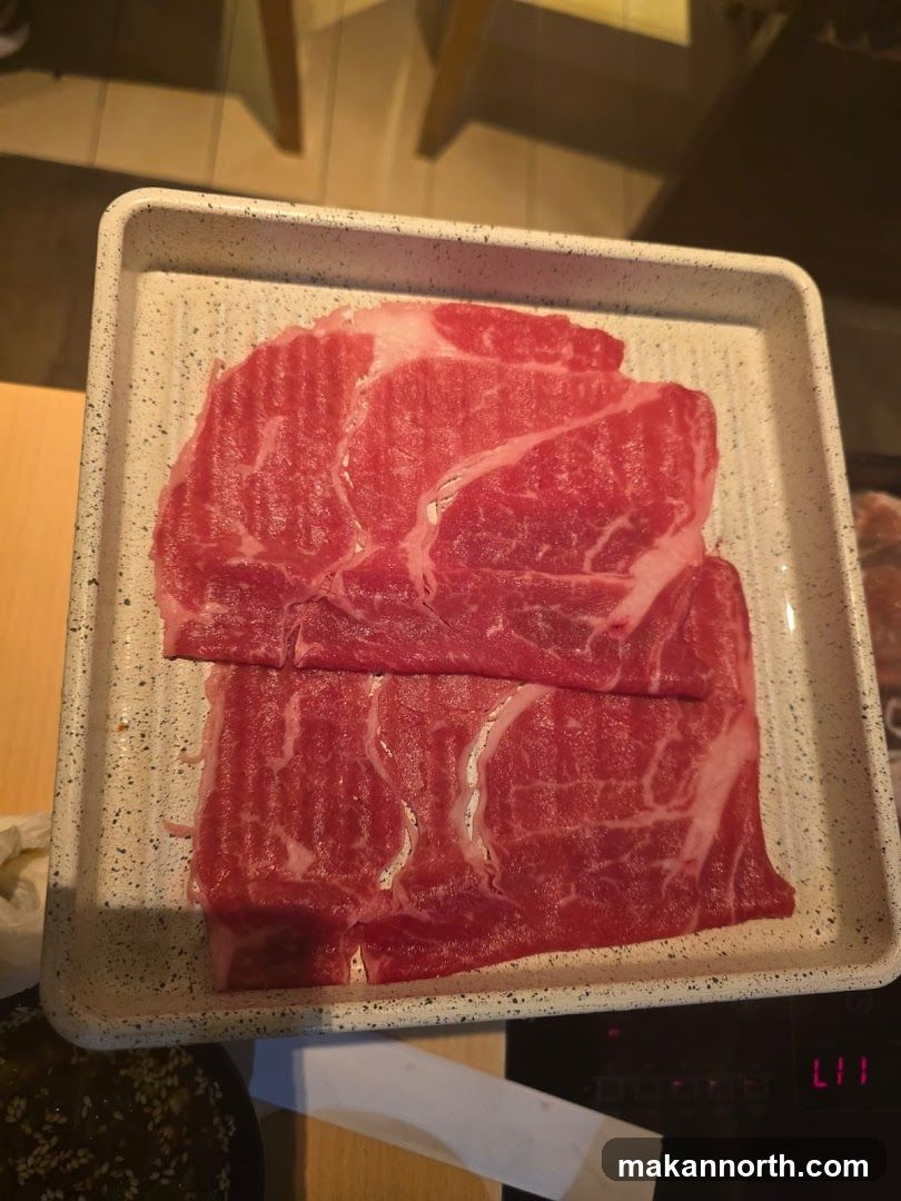 Raw Slices of Beef