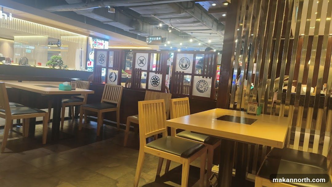 Restaurant Interior with Wooden Tables and Chairs