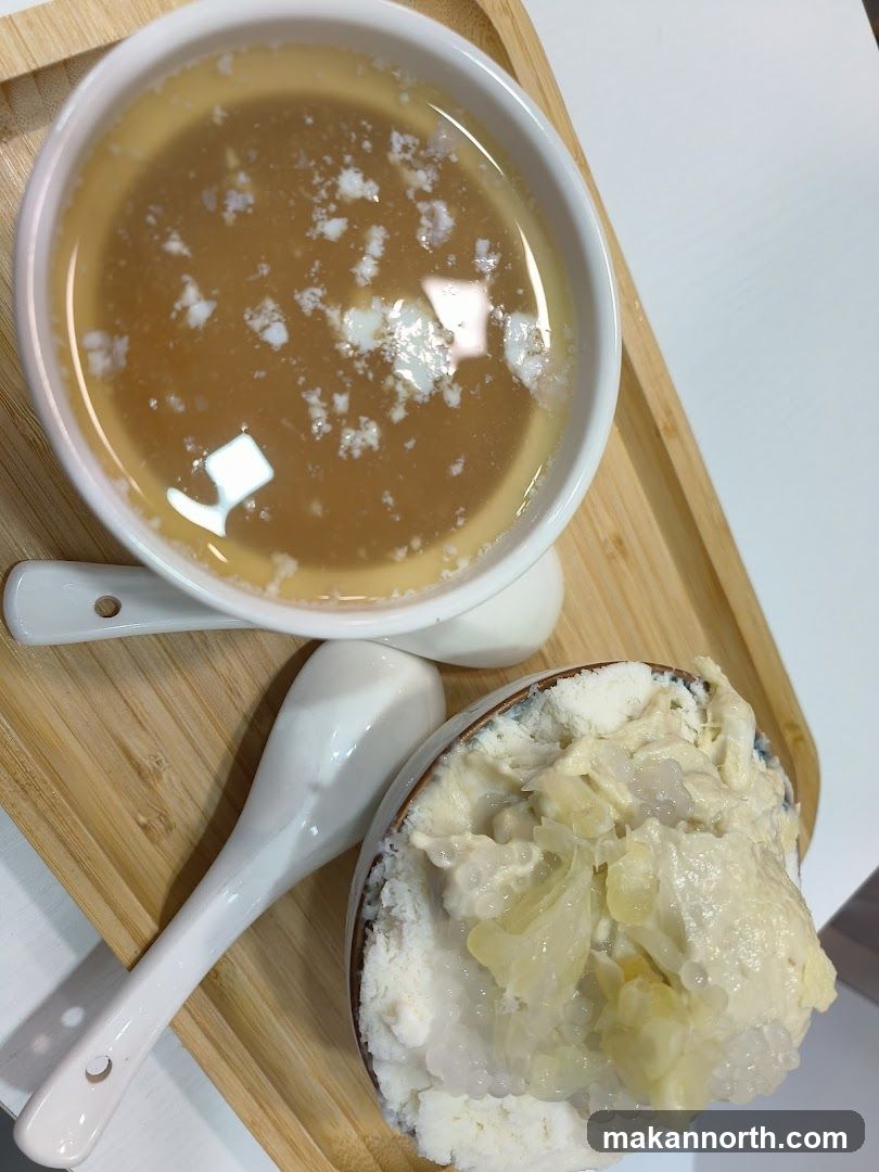 Dessert with Durian and Soup