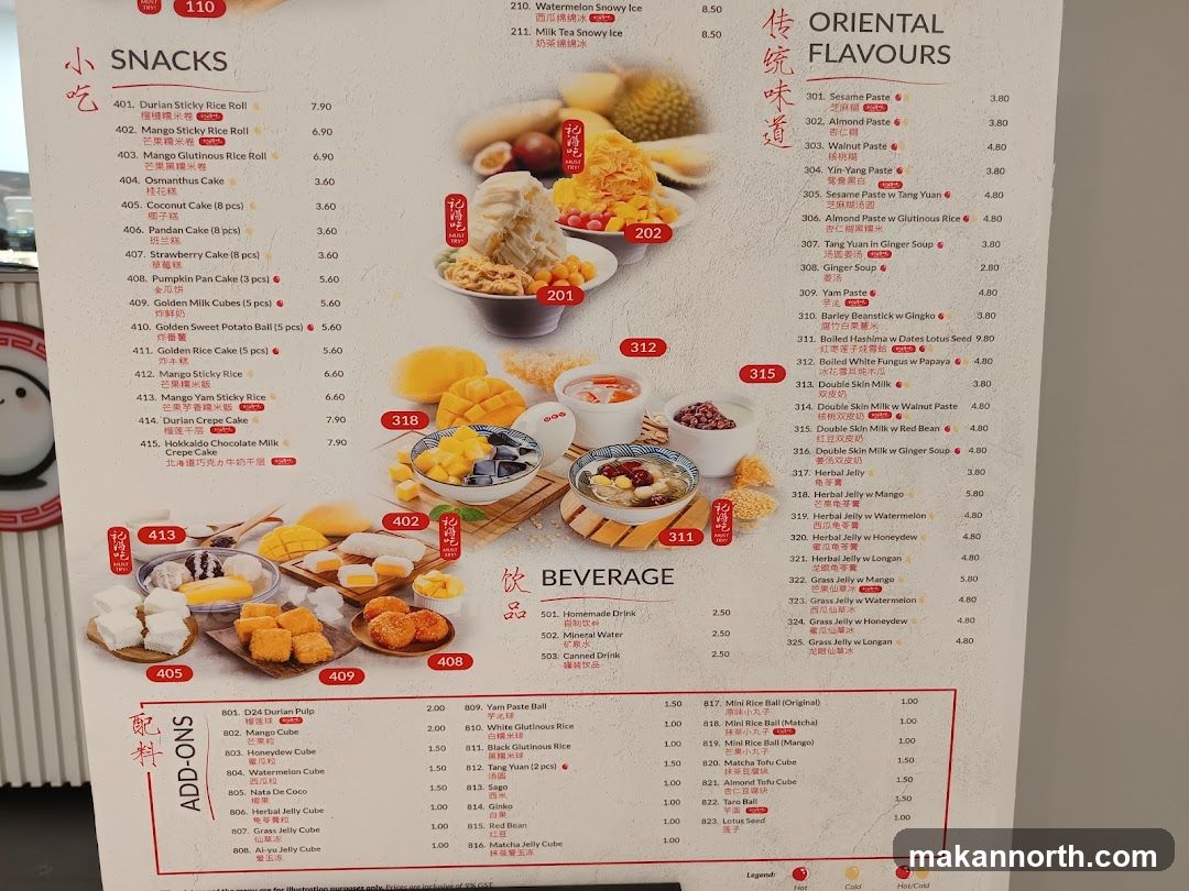 SNACKS ORIENTAL FLAVOURS BEVERAGE ADD-ONS