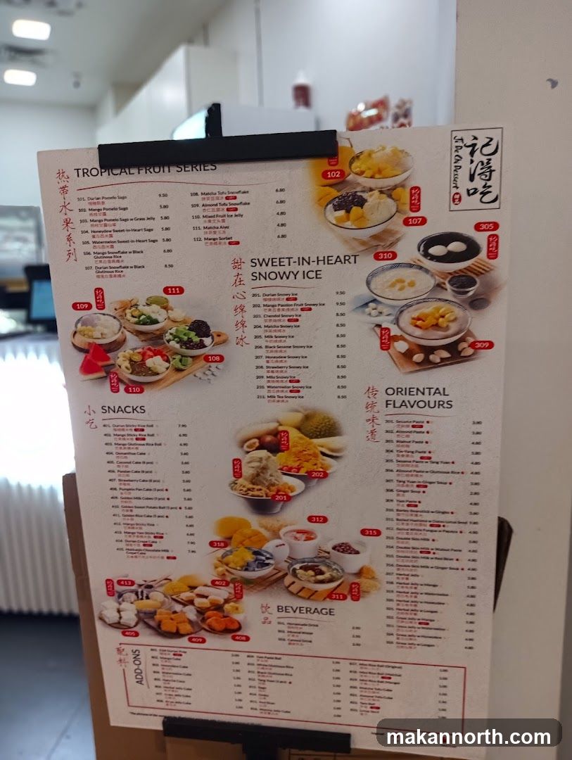 Ji De Chi Dessert Menu