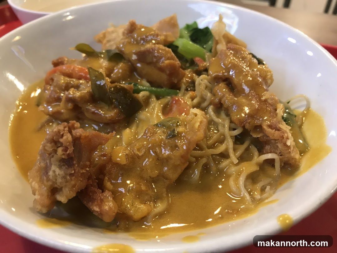 Curry Noodles with Fried Chicken