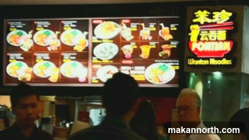 Pontian Wonton Noodles Menu