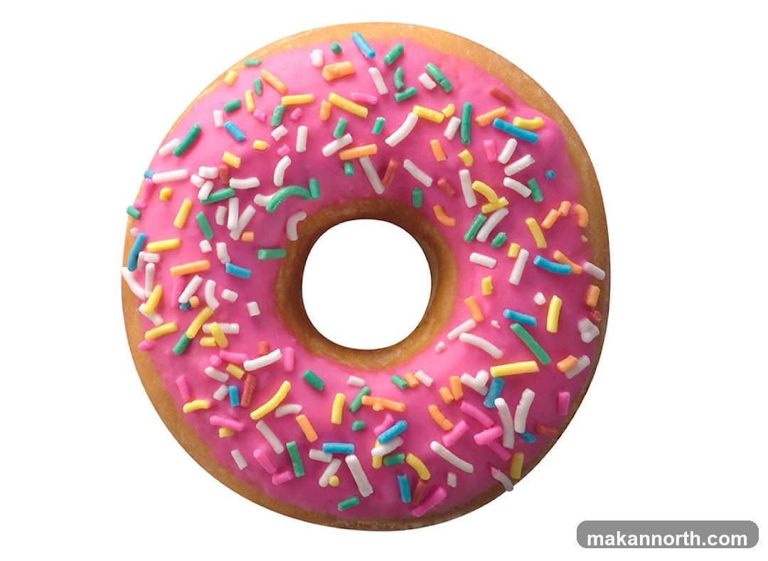 Pink Frosted Donut with Sprinkles