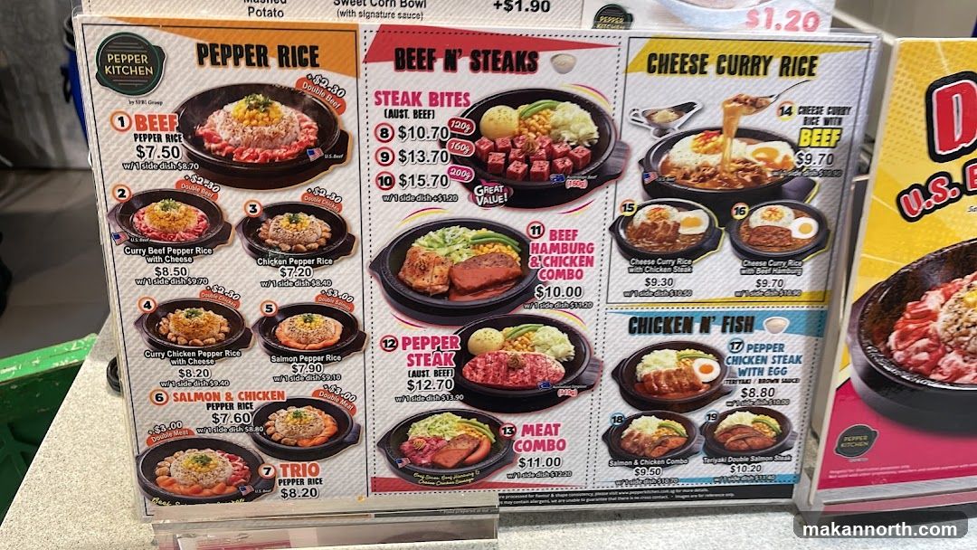 Pepper Kitchen Menu