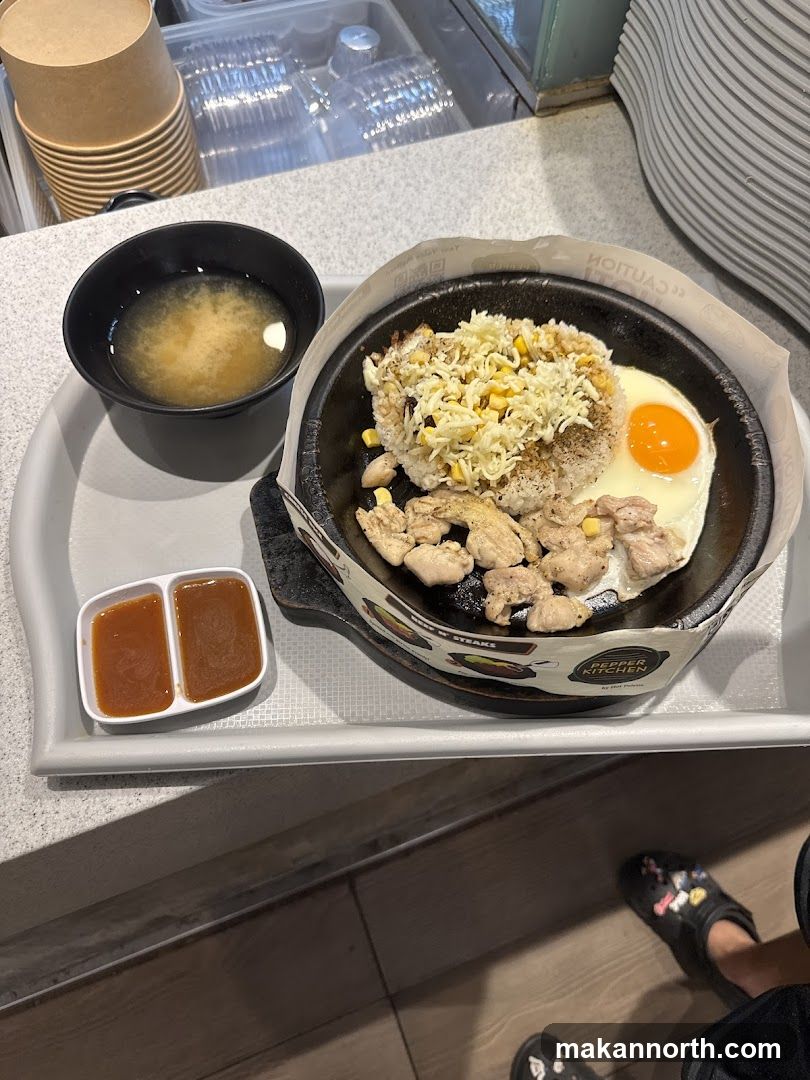 Sizzling Chicken Steak with Rice
