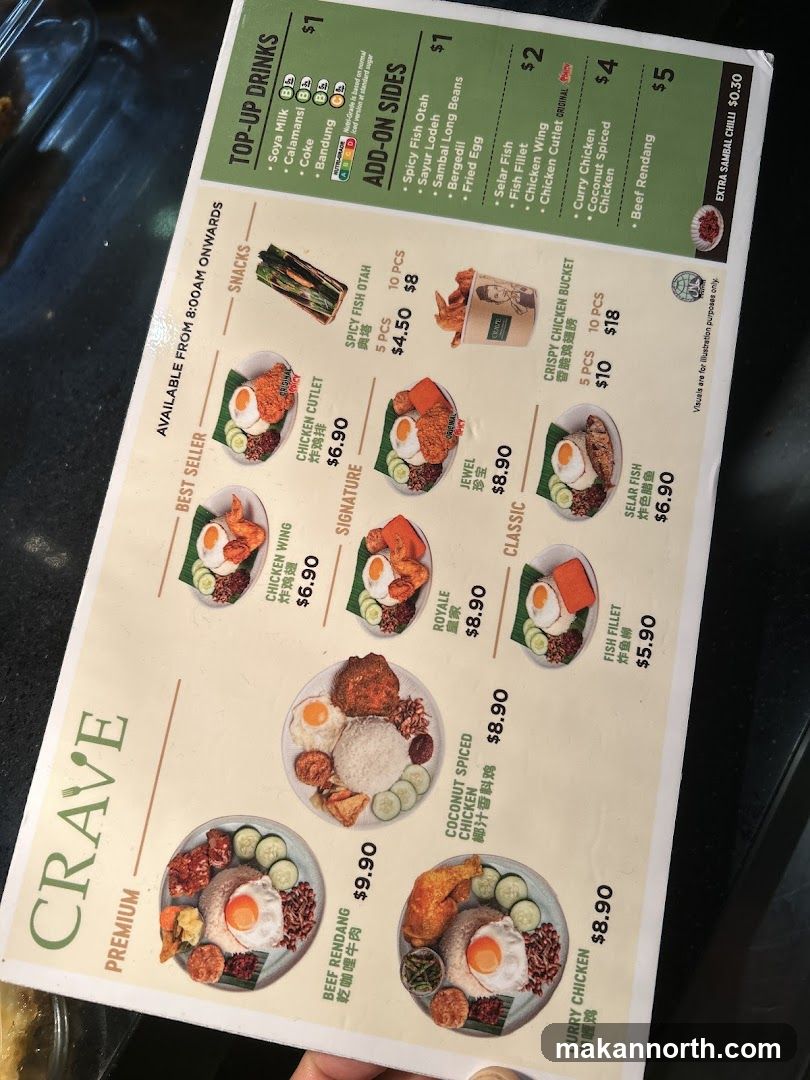 CRAVE Menu