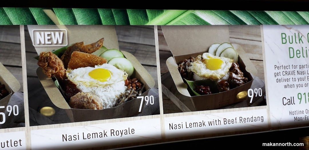Nasi Lemak Menu