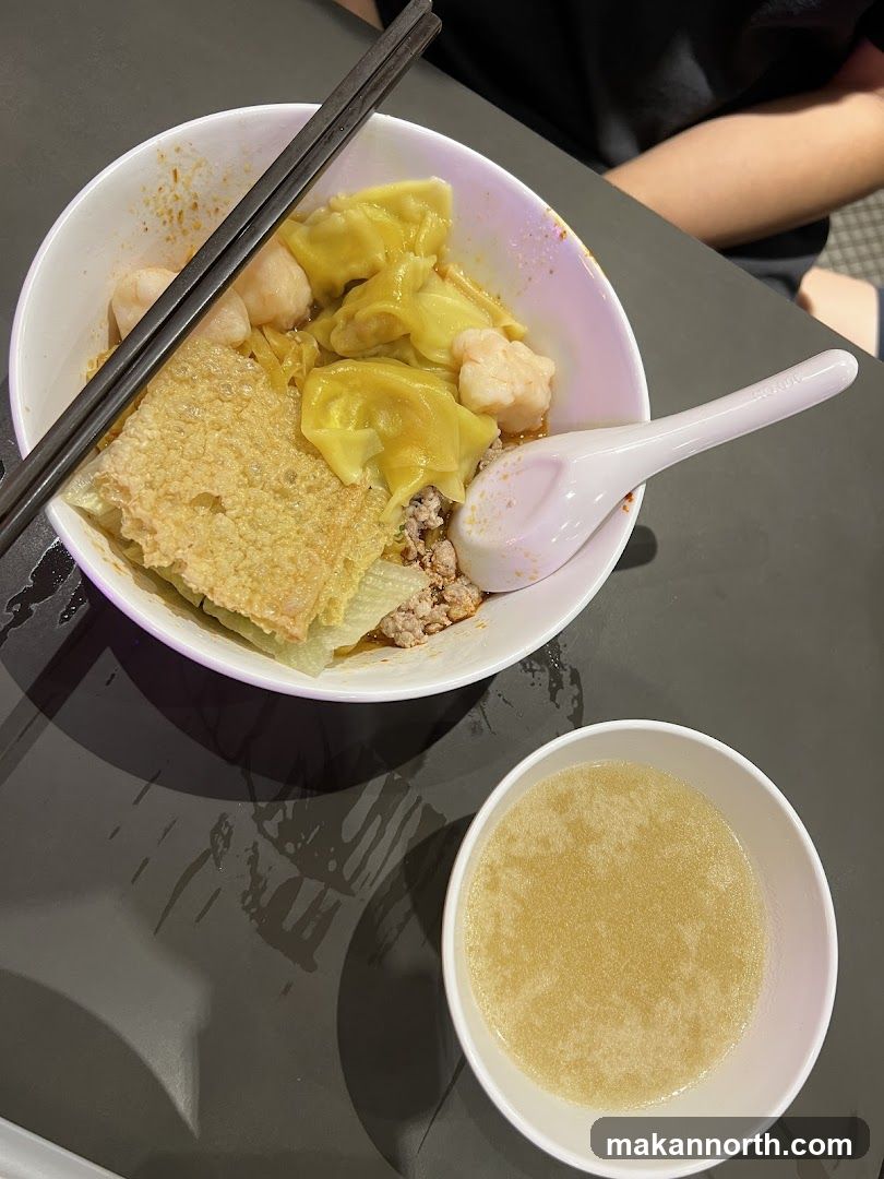 Noodles with Wontons and Shrimp