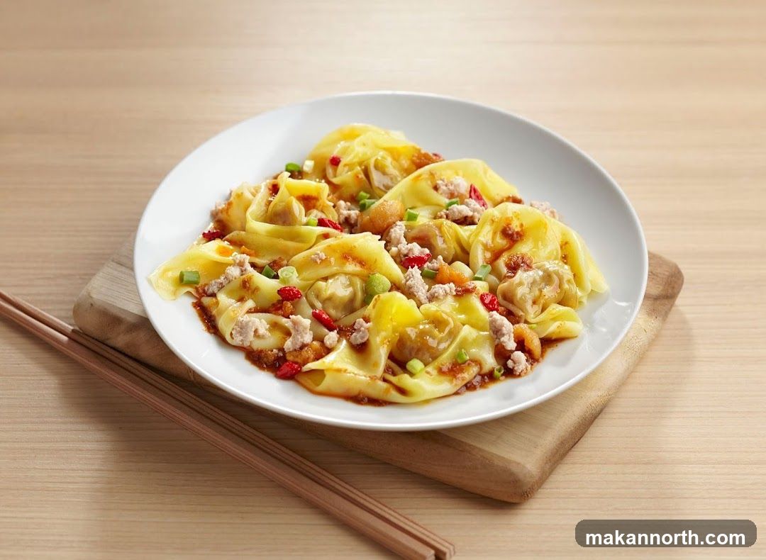 Wontons with Minced Pork and Chili Oil