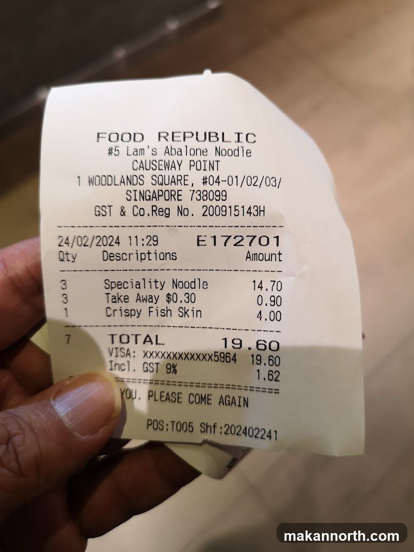 Food Republic Receipt