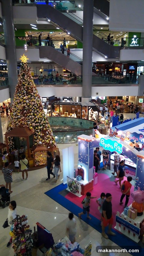 Mall Interior with Christmas Decorations