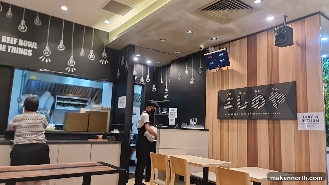 Restaurant Interior with Signage