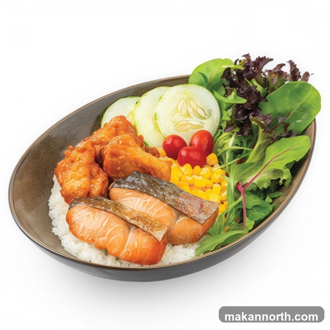 Salmon and Chicken Bowl