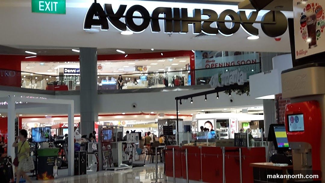 Mall Interior with Storefronts and Displays